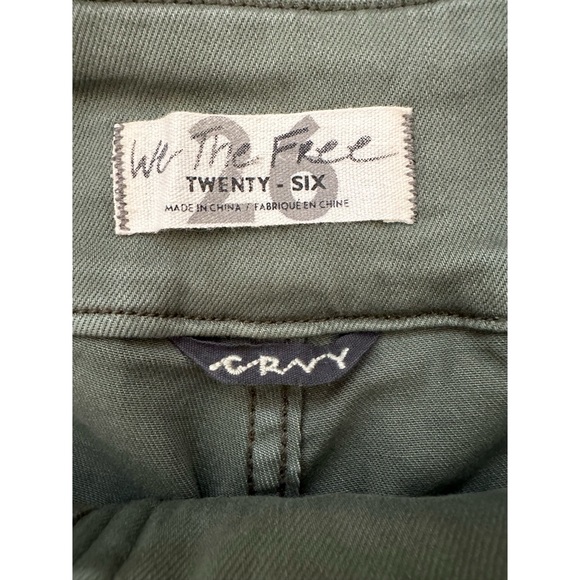 Free People We The Free Lace Up Green Pants CRVY - Picture 5 of 5
